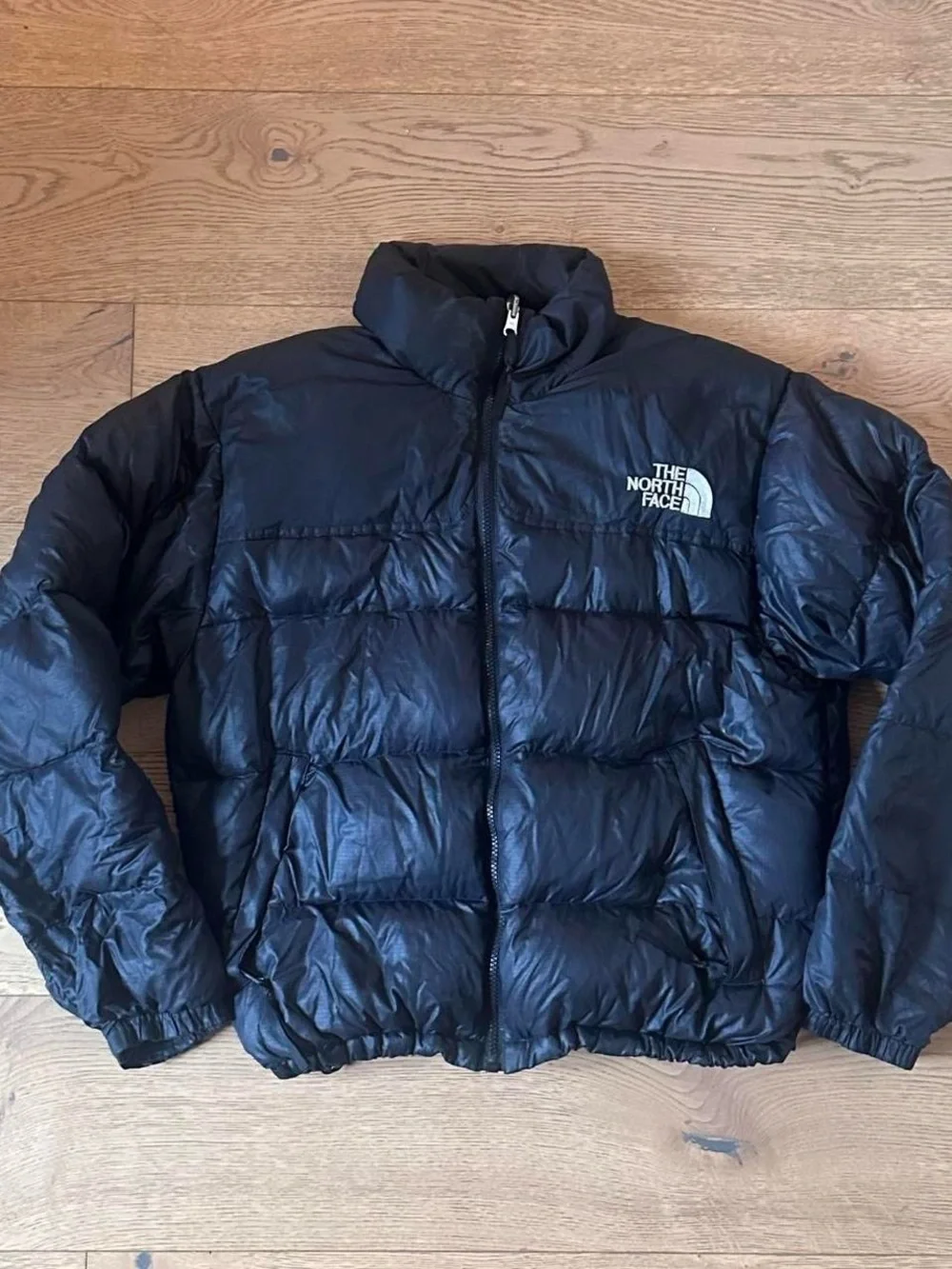 The North Face Men’s Black Puffer Coat with Logo